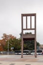 GENEVA, SWITZERLAND - OCTOBER 30, 2015: Geneva broken chair in front of the united nation building Royalty Free Stock Photo