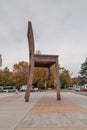 GENEVA, SWITZERLAND - OCTOBER 30, 2015: Geneva broken chair in front of the united nation building Royalty Free Stock Photo