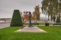 GENEVA, SWITZERLAND - OCTOBER 30, 2015: Monument of Empress Elisabeth of Austria, Geneva