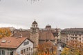 GENEVA, SWITZERLAND - OCTOBER 30, 2015: Street in Old town of city of Geneva Royalty Free Stock Photo