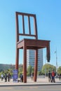 GENEVA, SWITZERLAND - SEPTEMBER 15 - Broken Chair