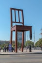 GENEVA, SWITZERLAND - SEPTEMBER 15 - Broken Chair