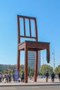 GENEVA, SWITZERLAND - SEPTEMBER 15 - Broken Chair