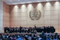 GENEVA, SWITZERLAND - SEPTEMBER 15 - Hall of plenary sessions.