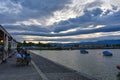 Geneva, Switzerland 8 September 2023: Moored and covered boats at marina at Lake Geneva on a sunny winter day at Swiss City of Royalty Free Stock Photo