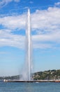 Geneva water jet on Lake Leman