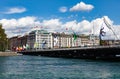 Geneve, Switzerland - 03 AUGUST 2012: view of the modern embankment