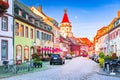 Gengenbach, Germany. Sunrise with Niggelturm, charming town in Schwarzwald (Black Forest