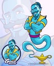 Genie character for illustration element or company mascot