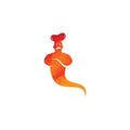 Genie food logo design.