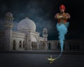 Genie, Aladdin Lamp, Three Wishes