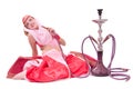 Genie with hookah Royalty Free Stock Photo