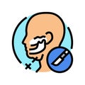genioplasty surgery color icon vector illustration Royalty Free Stock Photo
