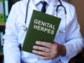 Genital gerpes is shown on the medical photo