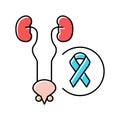 genitourinary system disease color icon vector illustration