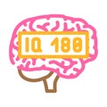 genius brain color icon vector illustration