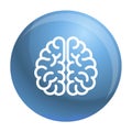 Genius brain icon, outline style