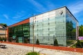 Genius Loci Archaeological Reserve Museum on historic Ostrow Tumski island at Cybina river in Poznan, Poland