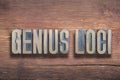 Genius loci wood