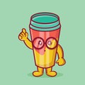 Genius tumbler mascot isolated cartoon in flat style