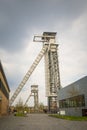 Genk, Belgium, April 2022: View on the coal mine shafts of C-mine in Genk, Belgium Royalty Free Stock Photo