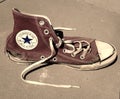 Used torn Converse All Stars Royalty Free Stock Photo