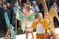 Genk, Belgium - May 1st 2019: Participants of annual O-parade, passing through Grotestraat.