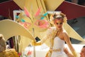 Genk, Belgium - May 1st 2019: Participants of annual O-parade, passing through Grotestraat.