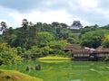 Genkyuen Garden in Hikone, Japan. Royalty Free Stock Photo