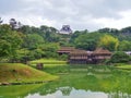 Genkyuen Garden in Hikone, Shiga Prefecture, Japan.