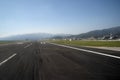 Genoa airport terminal runway view Royalty Free Stock Photo