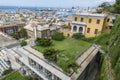 Genoa city with buildings and harbor