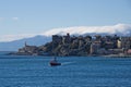 Genoa coastal houses cityscape panorama Royalty Free Stock Photo