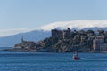 Genoa coastal houses cityscape panorama Royalty Free Stock Photo