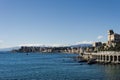 Genoa coastal houses cityscape panorama Royalty Free Stock Photo