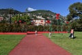 GENOA, ITALY - APRIL 27 2017 - Euroflora return to Genoa in the unique scenario of the Nervi parks