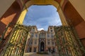 View of the external courtyard of the Royal Palace of Genoa, Italy