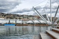 Genoa, Italy, 10/04/2019: Architecture of the promenade in the beautiful port city