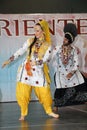 Genoa Italy-09-03-2019: Bhangra dance at the festival of the Orient in Genoa.