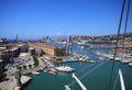 Genoa, Italy-Bird's eye view of the antique harbor