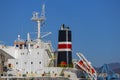 Detalis of The North Treasure industrial ship of Panama moored in the port of Genoa, Italy