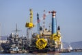 Saipem Fds 2 industrial ship of Nassau moored in the port of Genoa, Italy