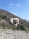 First World War bunker on the mountain Royalty Free Stock Photo