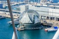 The Aquarium of Genoa and the Biosphere view from above, Italy