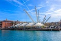 Glimpse of the ancient port of Genoa, Italy