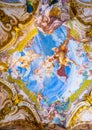 GENOA, ITALY, MARCH 13, 2016: view of a decorative ceiling of the palazzo rosso in the italian city genoa....IMAGE