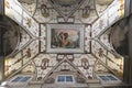 The painted ceiling of Villa Scassi - Imperiale of Genoa, Italy Royalty Free Stock Photo