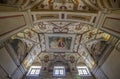 The painted ceiling of Villa Scassi - Imperiale of Genoa, Italy Royalty Free Stock Photo