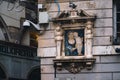 Madonna shrine on the facade of the old house in Genoa