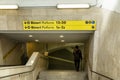 Genoa, Italy, 05/10/2019: Underpass to railway platforms